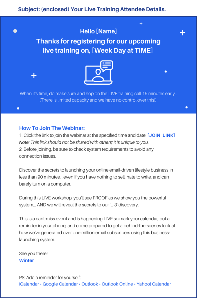 How To Create Webinar Registration Emails (with Examples And Templates)